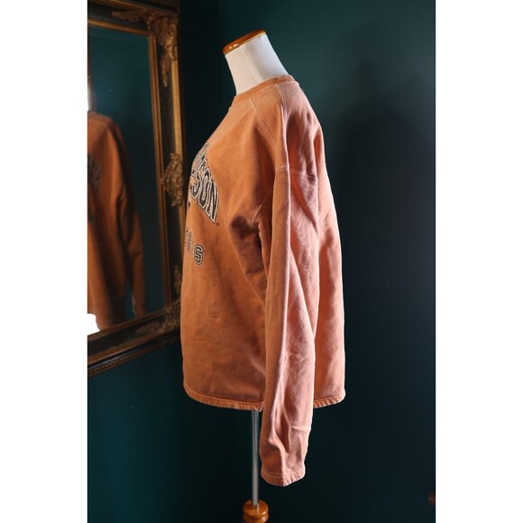 Vintage 90s Harley Davidson Orange Crewneck Sweatshirt Las Vegas Cafe Men’s - Picture 5 of 11